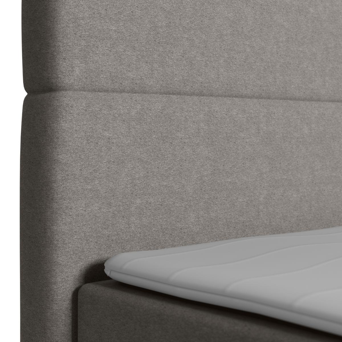 Boxspringbett Verona 180x200 cm Silberfarben - Silberfarben/Schwarz, MODERN, Karton/Holzwerkstoff (180/200cm) - MID.YOU