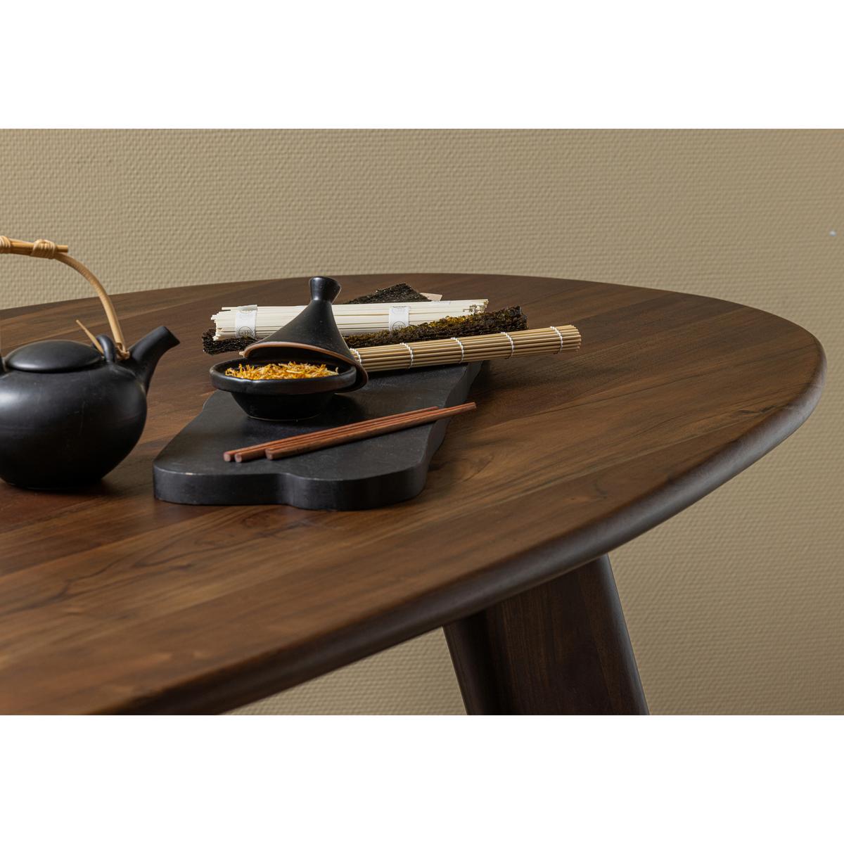 ESSTISCH Roundly Walnussfarben L: 200cm - Walnussfarben, MODERN, Holz (200/100/76cm) - Livetastic