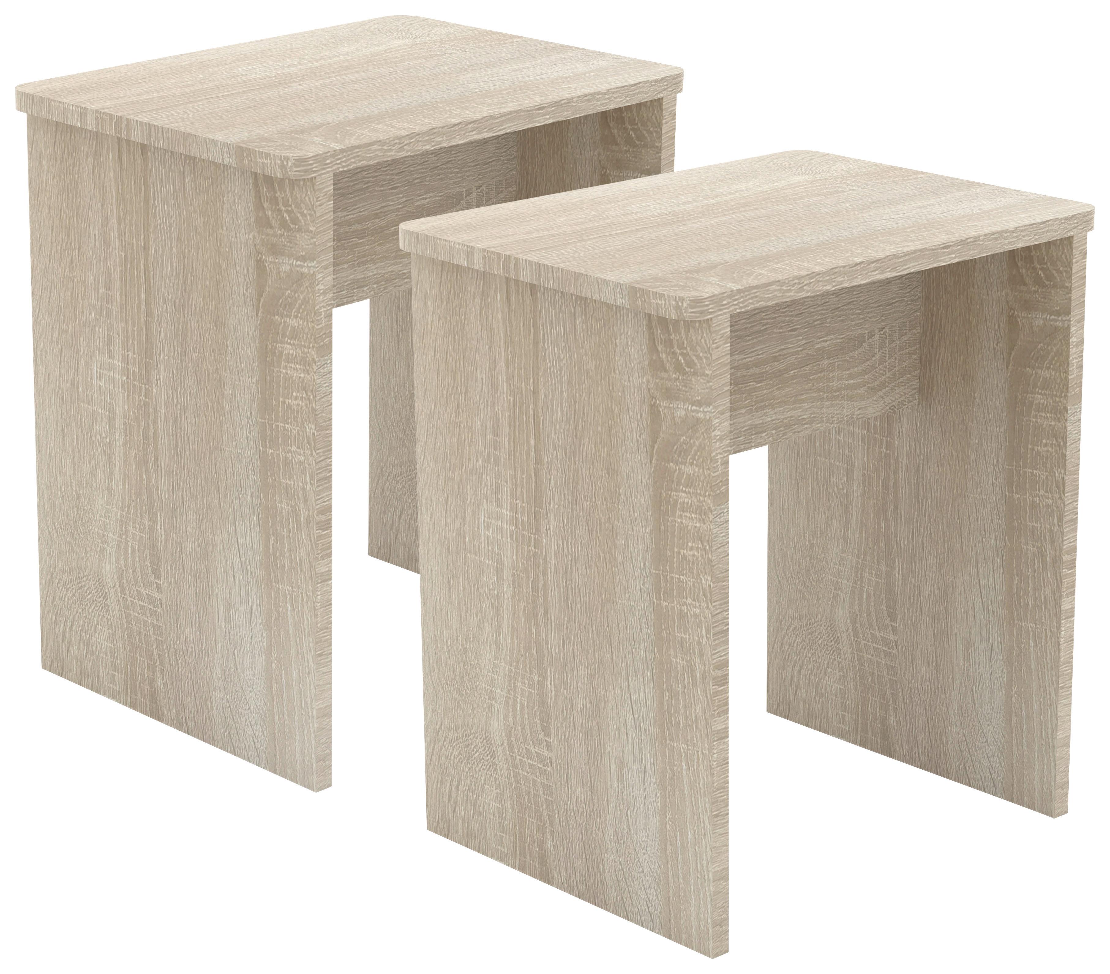 Hocker Esal Sonoma Eiche B: 40 cm - Sonoma Eiche, MODERN, Holzwerkstoff (40/45/30cm) - MID.YOU