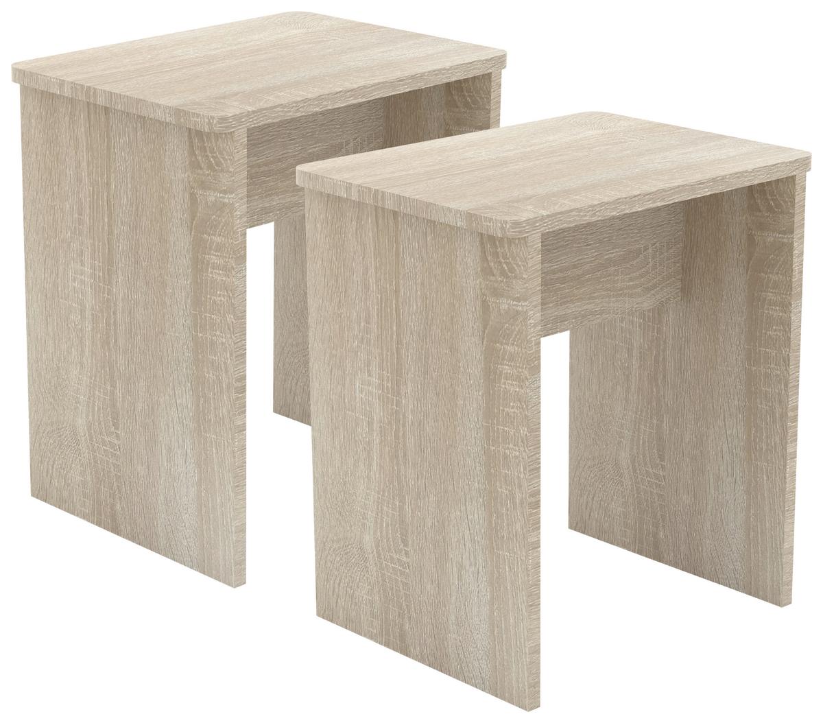Hocker Esal Sonoma Eiche B: 40 Cm - Sonoma Eiche, MODERN, Holzwerkstoff (40/45/30cm) - MID.YOU