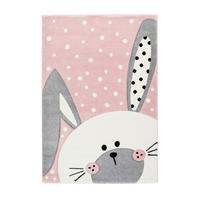 Kinderteppich Hase Rosa Caiguna 120x170 cm - Rosa, Trend, Kunststoff (120/170cm) - Kayoom