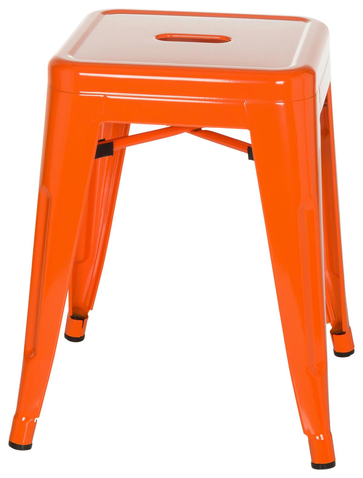 Hocker Vantaggio Stahl Orange H: 46 Cm Stapelbar - Orange, Basics, Metall (39/46/39cm) - MID.YOU