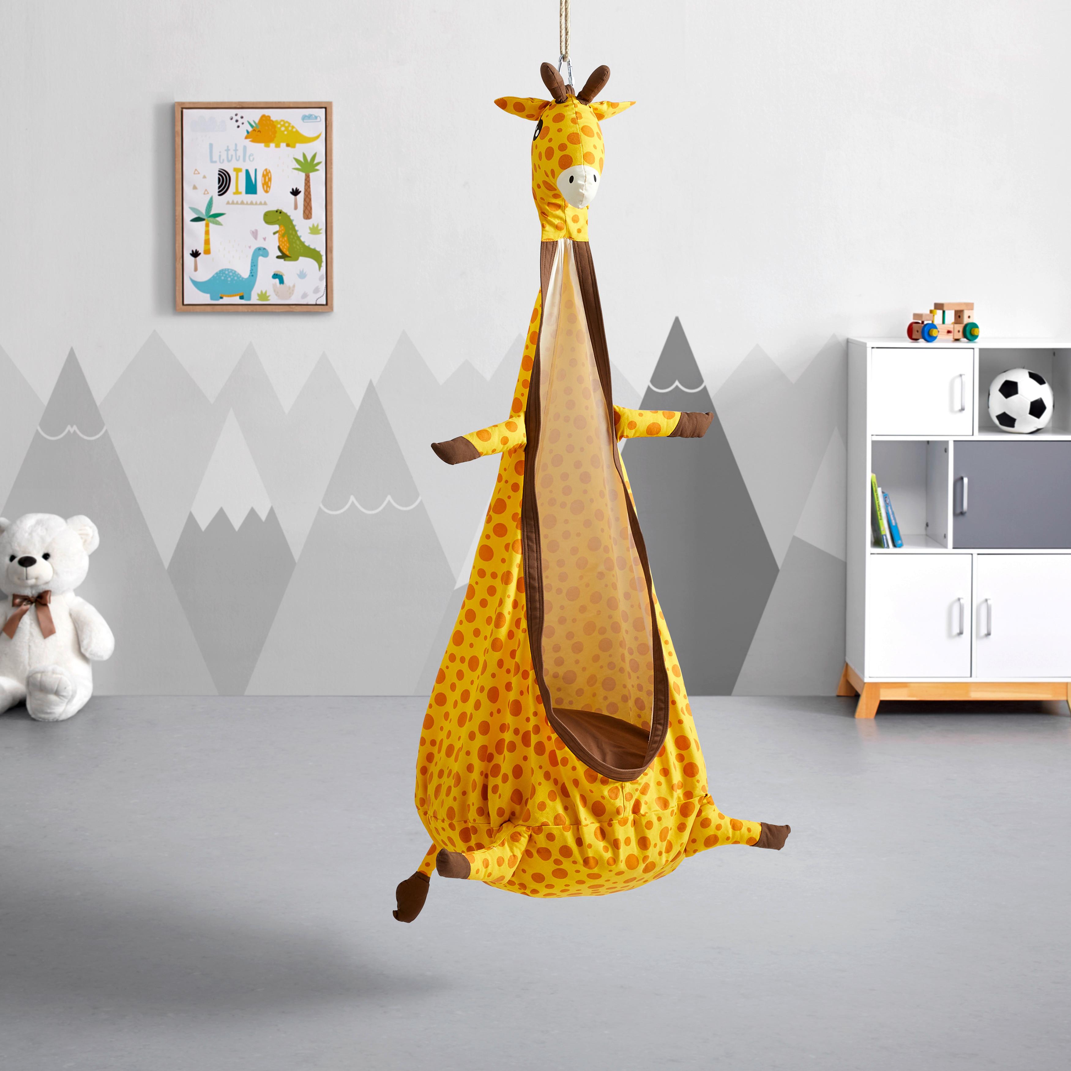 Síťová houpačka GISMO vč. polštáře - žlutá, Moderní, textil/plast (70/150/70cm) - Bessagi Kids
