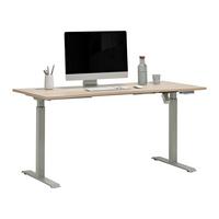 PÍSACÍ STÔL SIENA - farba duba/strieborná, Modern, kompozitné drevo (160/72/77cm) - Mömax