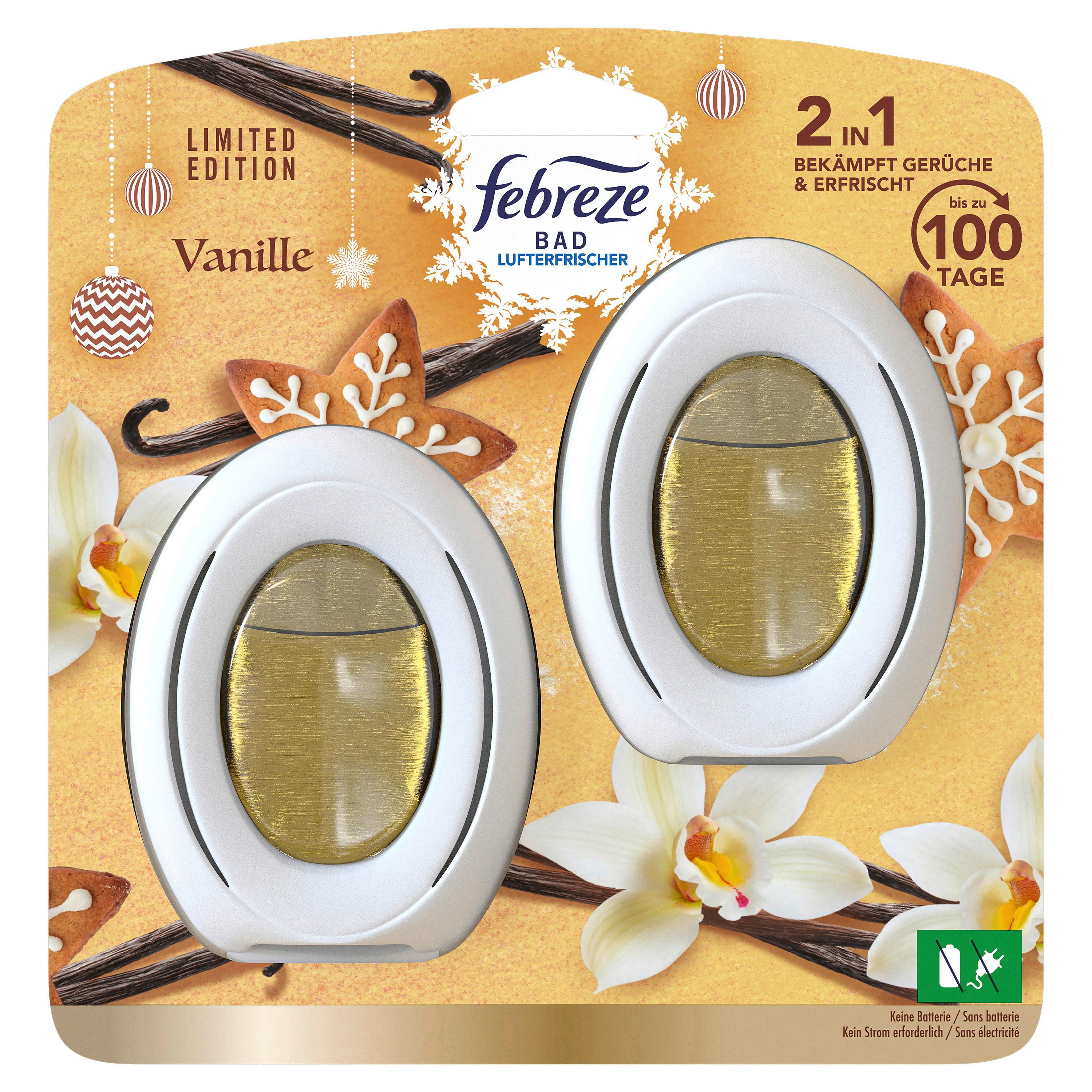 Lufterfrischer Febreze Bad Vanille - Creme, KONVENTIONELL, Kunststoff (15,8/16,4/4,4cm) - Febreze