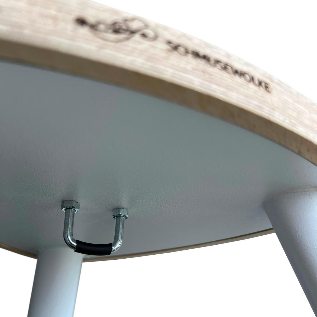 Federwiege Sw-Set-Ft-M-001 - Beige/Weiß, Basics, Kunststoff/Textil (135/194/135cm) - SCHMUSEWOLKE