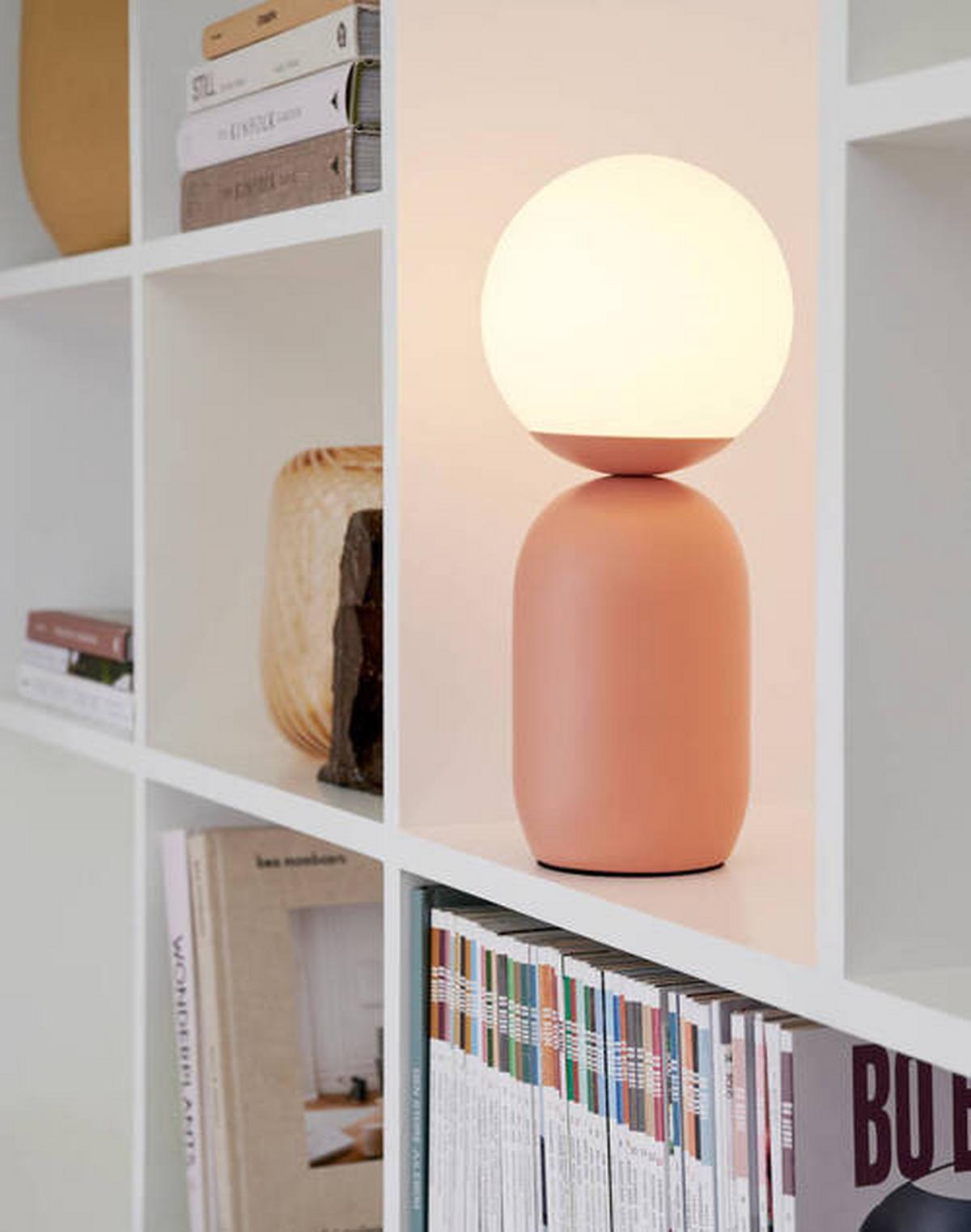 Tischleuchte Notti Terracotta D: 15 cm - Terracotta, Design, Glas/Metall (15/34,5cm) - Nordlux