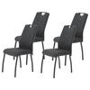 Stuhl-Set Elif IIi S Anthrazit - Dunkelgrau/Anthrazit, MODERN, Textil/Metall (44/96/64cm) - MID.YOU