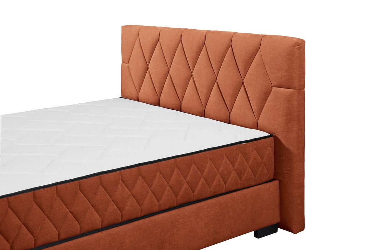 Boxbett Nagol B - Cognac/Schwarz, MODERN, Holzwerkstoff/Textil (160/200cm) - MID.YOU