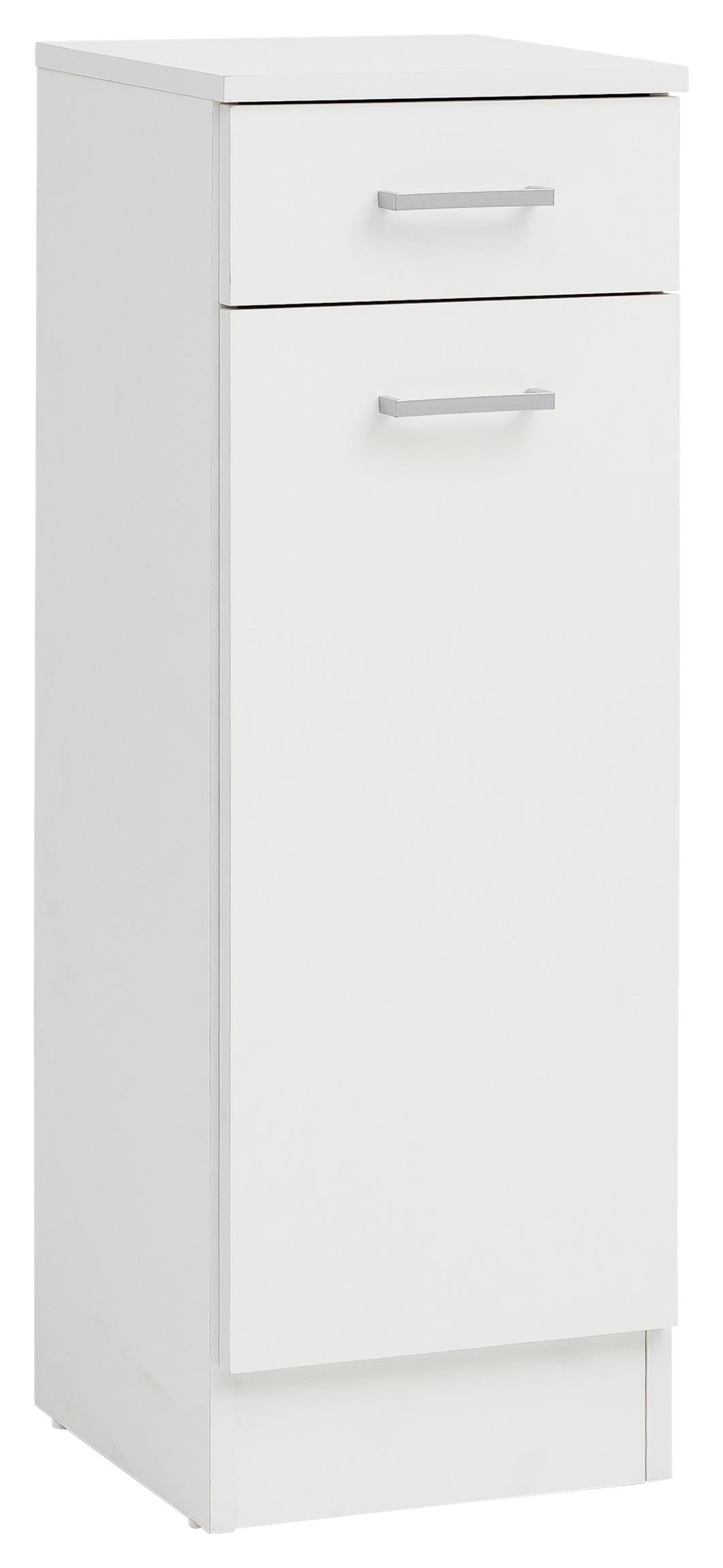 Unterschrank mit 1 Lade Lorenz B: 30 cm Weiß - Weiß, MODERN, Holzwerkstoff (30,3/92,1/32cm) - MID.YOU