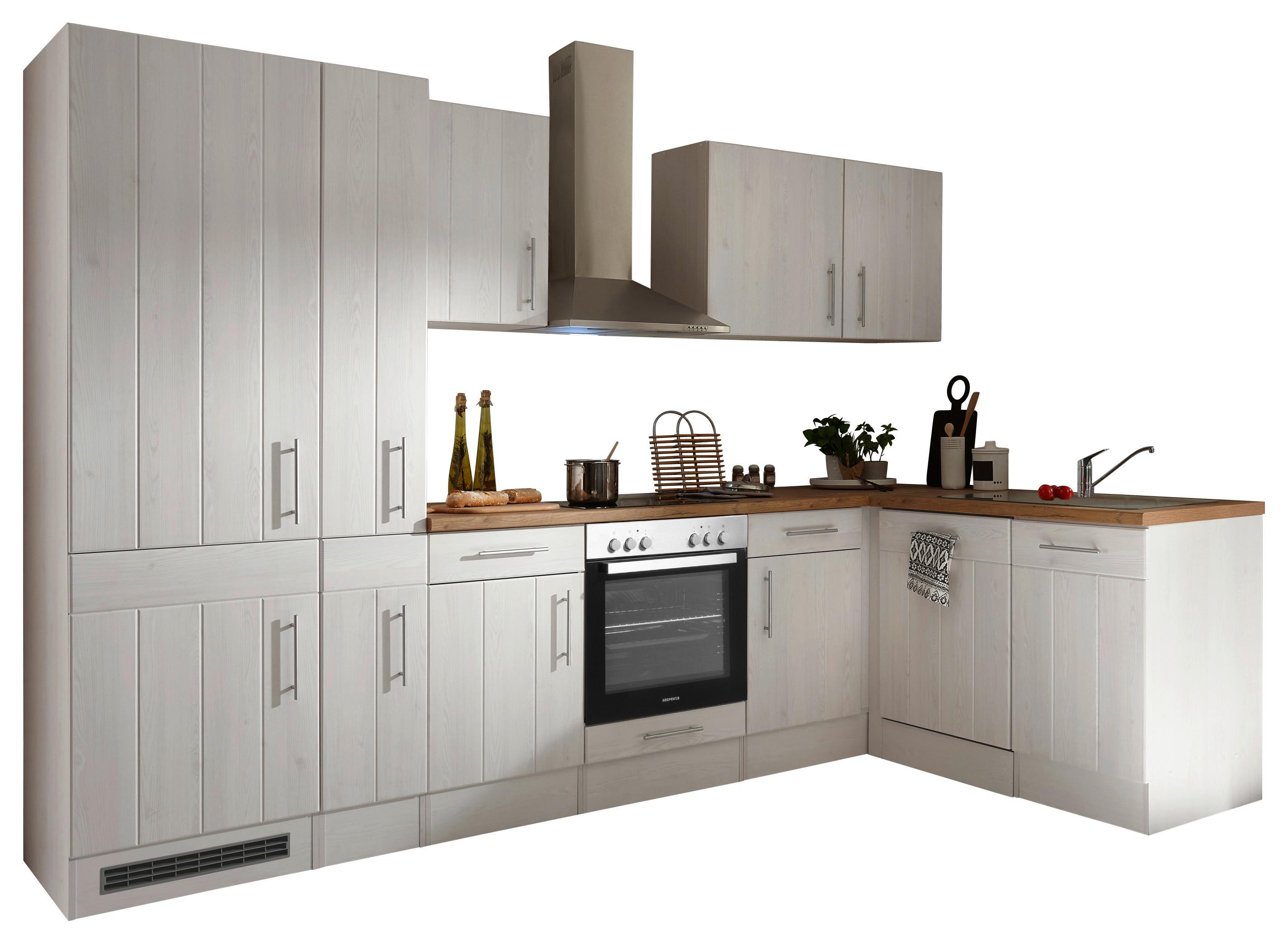 Eckküche Anton Landhaus - Wildeiche/Lärchefarben, Basics, Holzwerkstoff (310/172cm) - Respekta