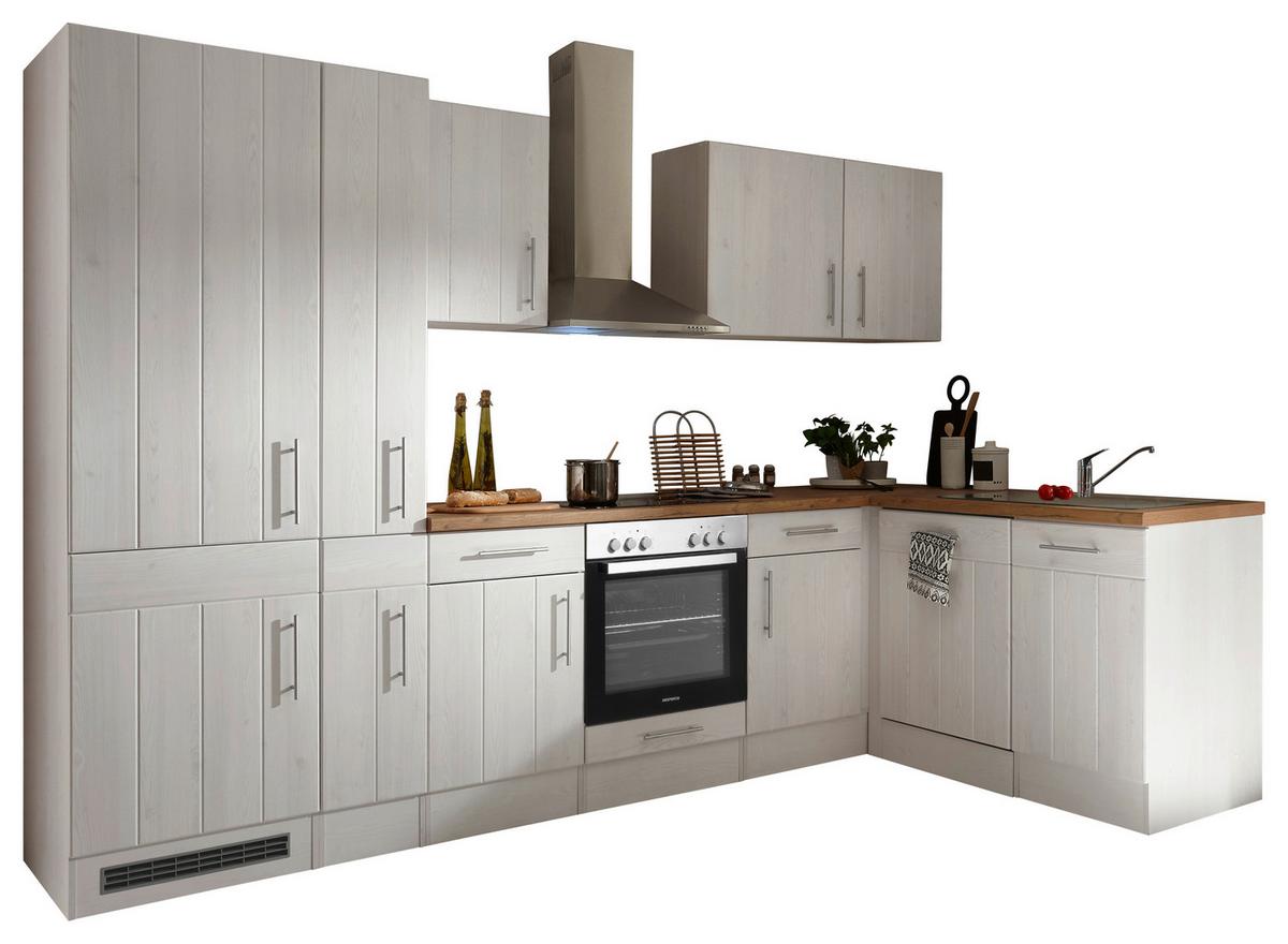 Eckküche Anton Landhaus - Wildeiche/Lärchefarben, Basics, Holzwerkstoff (310/172cm) - Respekta
