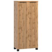 Midischrank Bad Chester B: 60cm Eiche Wotan Dekor/Schwarz - Eiche Wotan/Schwarz, MODERN, Holzwerkstoff (60/130/35cm) - Held