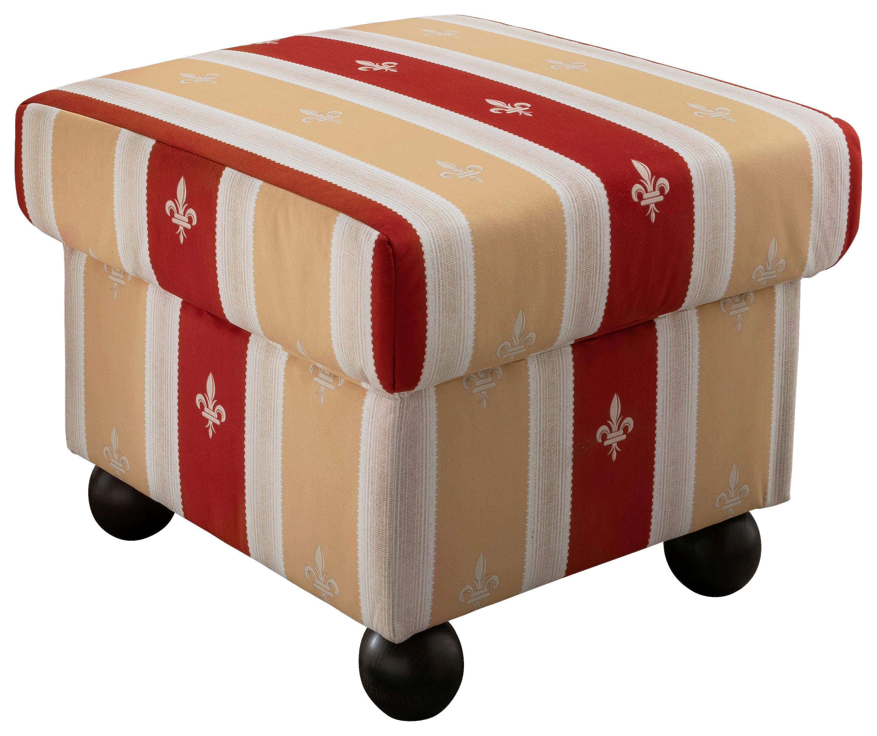 Hocker Torello Rot B: 56 cm - Wengefarben/Rot, KONVENTIONELL, Textil (56/46/56cm) - Livetastic