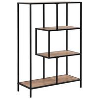 Térelválasztó Lilli - fekete/tölgyfa, Modern, faalapú anyag/fém (77/115/33cm)