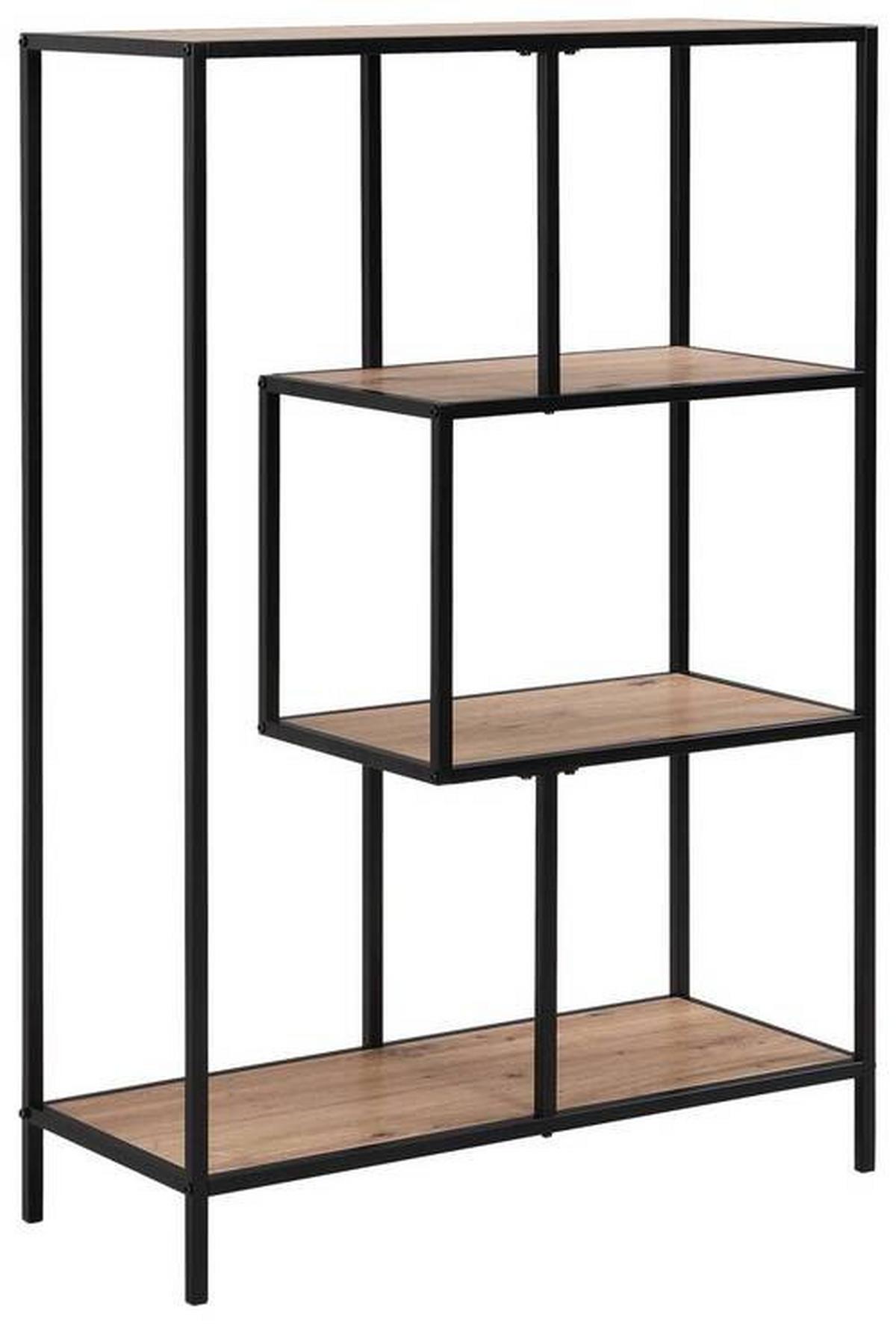 Térelválasztó Lilli - fekete/tölgyfa, Modern, faalapú anyag/fém (77/115/33cm)