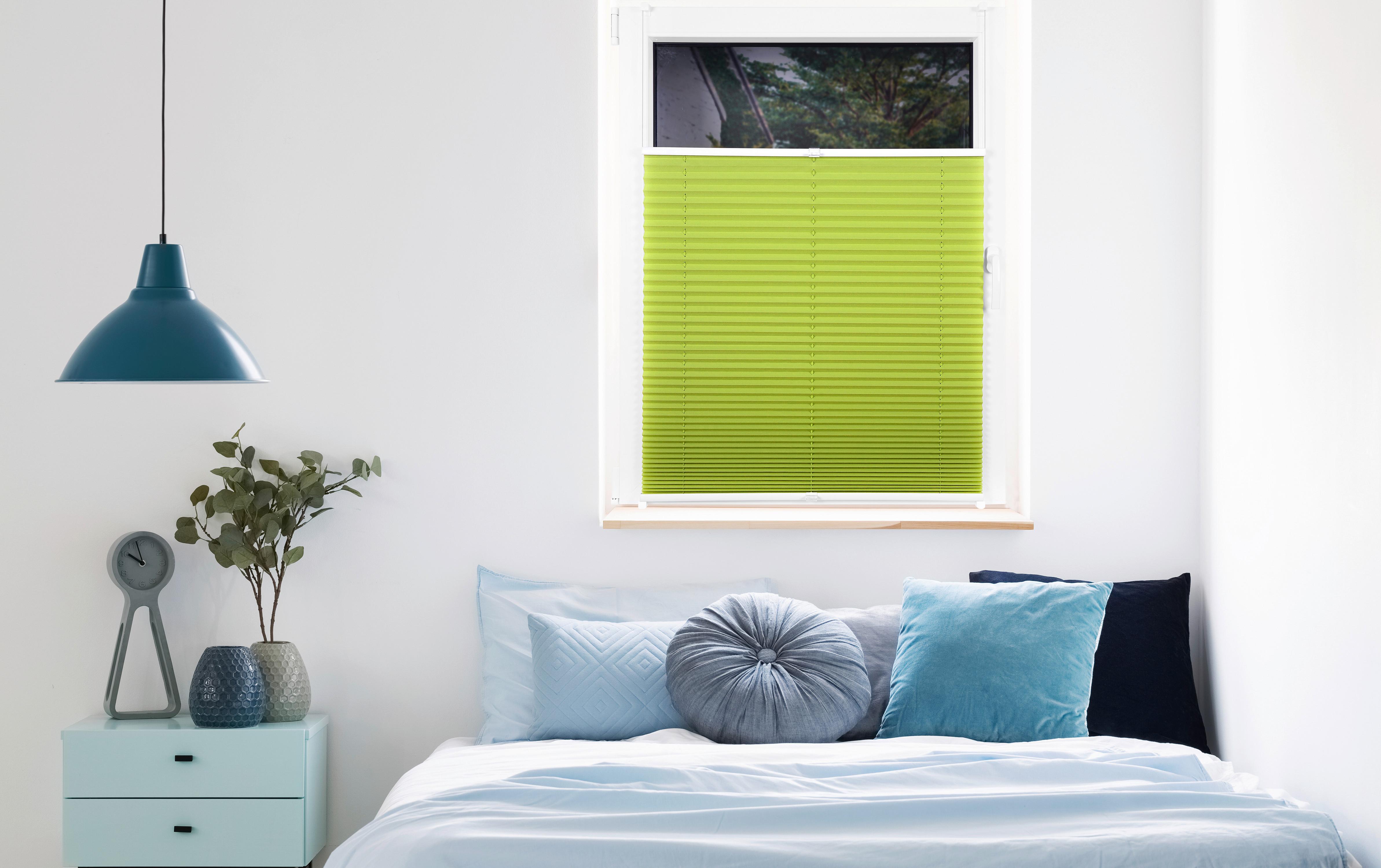 Plissee Free Grün B: 100 cm - Grün, Basics, Textil (100/130cm) - Homeware