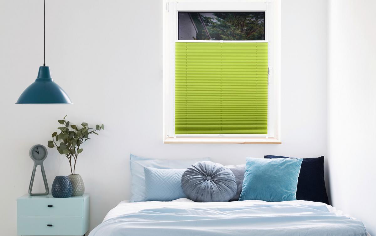 Plissee Free Grün B: 100 cm - Grün, Basics, Textil (100/130cm) - Homeware