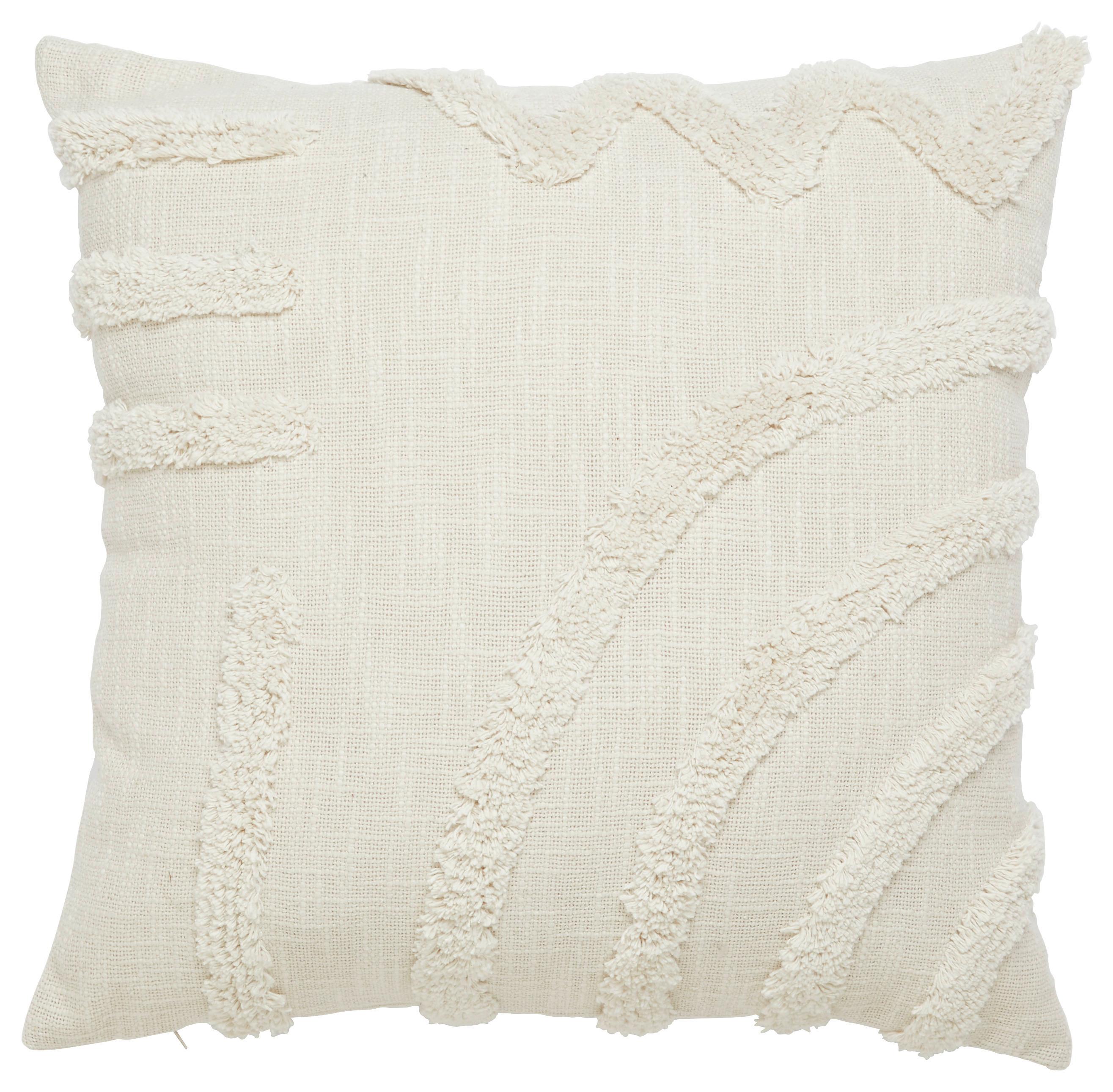 Dekorační Polštář Bob, 45/45cm, Bílá - bílá, Moderní, textil (45/45cm) - Premium Living