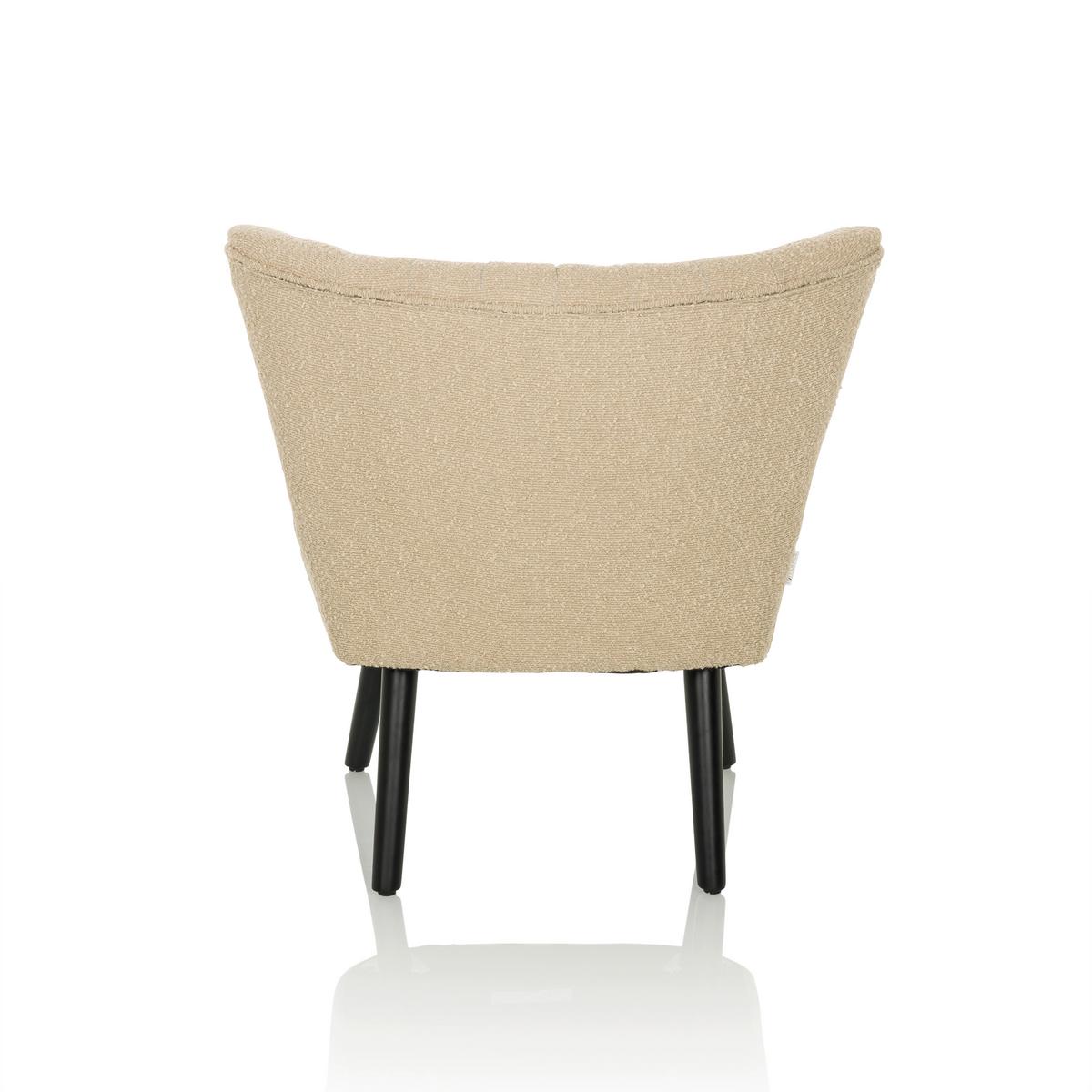 Loungesessel Maniso Beige B: 72 Cm - Beige/Schwarz, MODERN, Holz/Textil (72/77/65cm) - MID.YOU