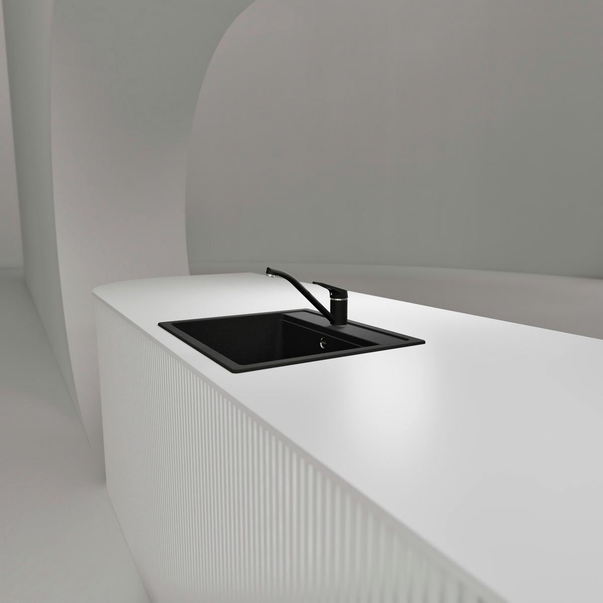 KUCHYNSKÁ BATÉRIA COSMO - grafitová, Basics, kov/kameň (4,9/16,5/22,5cm) - Schock