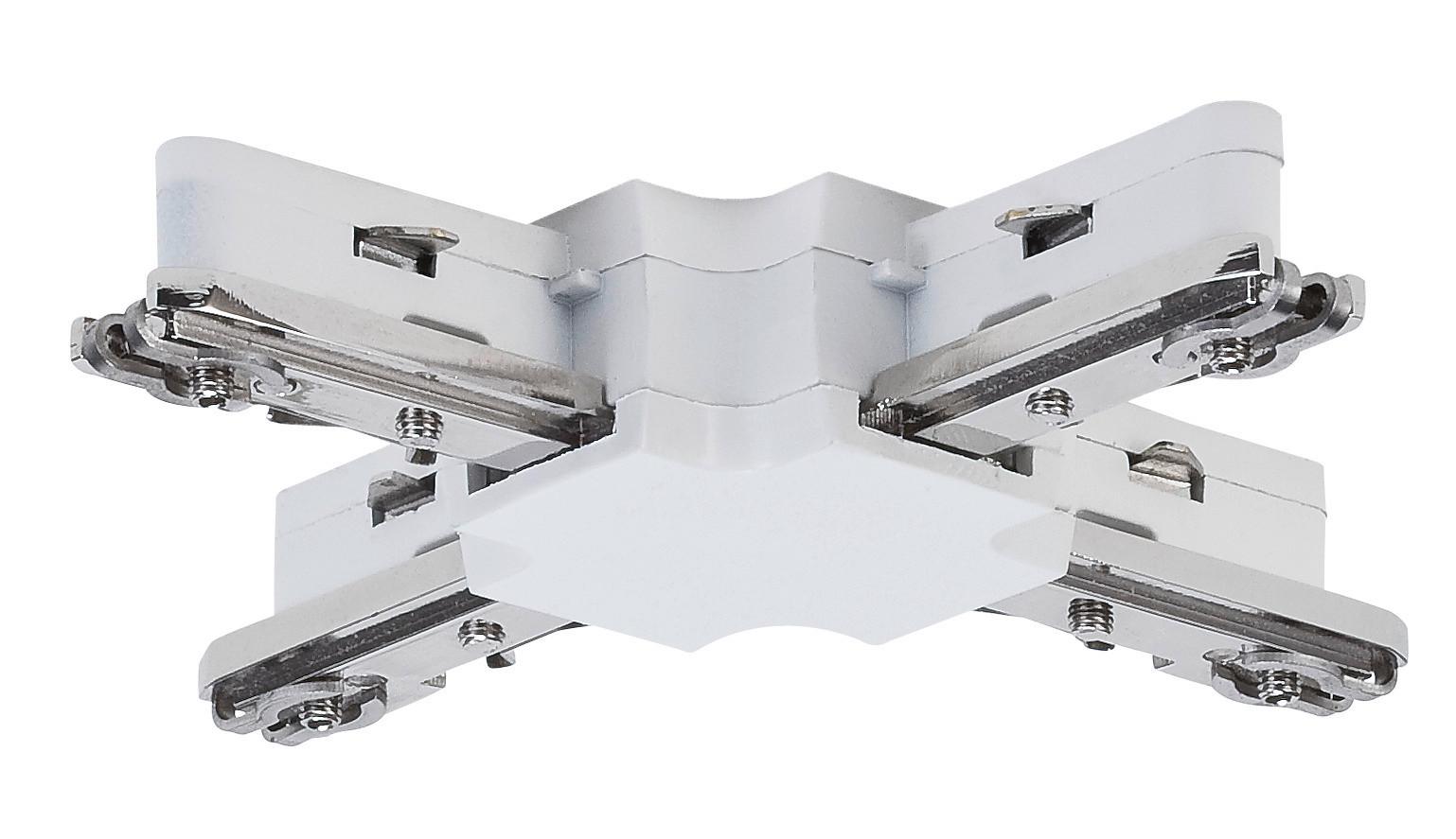 Schienensystem Urail X-Verbinder 97687 Weiß - Weiß, Design, Kunststoff/Metall (10,4/1,8/10,4cm) - Paulmann