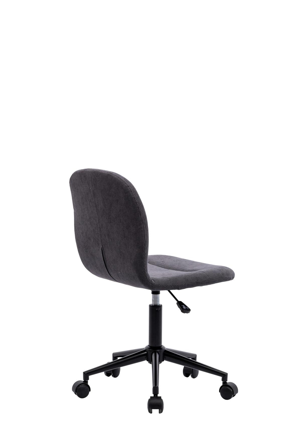 Otočná židle KLARA - šedá/černá, Moderní, kov/textil (43/93/52cm)