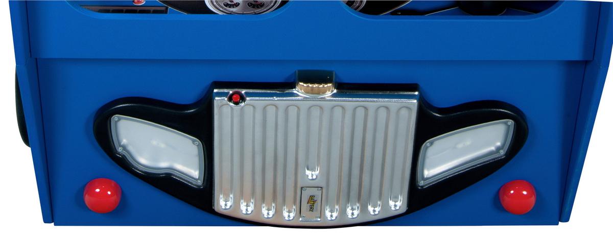 Autobett Happybus Doppeldecker Blau - Blau/Weiß, LIFESTYLE, Holz/Holzwerkstoff (90/190cm) - Livetastic