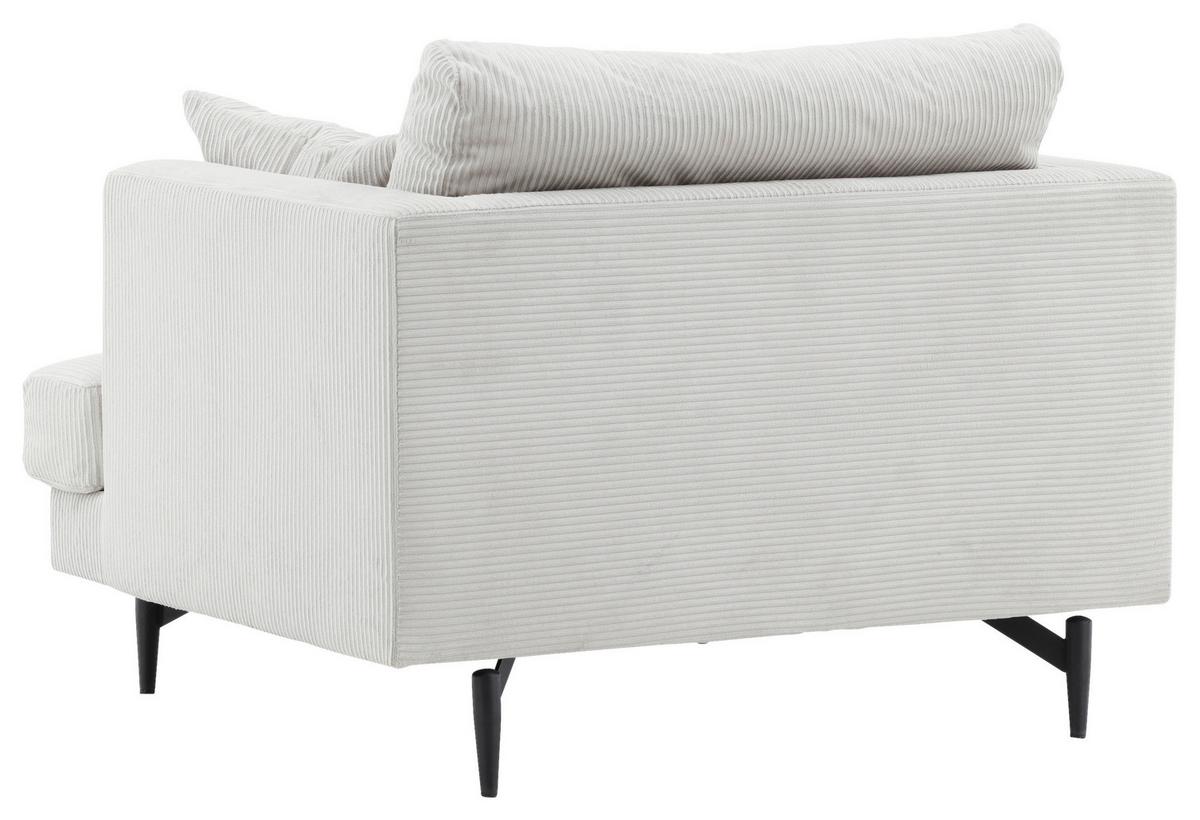 Sessel Sofia - Beige, Design, Textil/Metall (104/82/92cm) - Livetastic