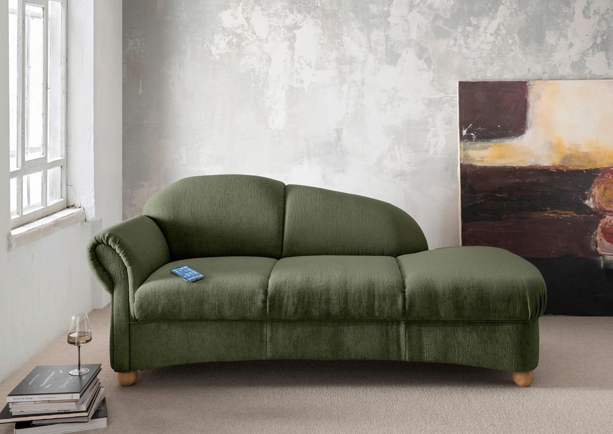 Ottomane Torello Grün B: 86cm - Wildeiche/Grün, KONVENTIONELL, Textil (86/84/190cm) - Livetastic