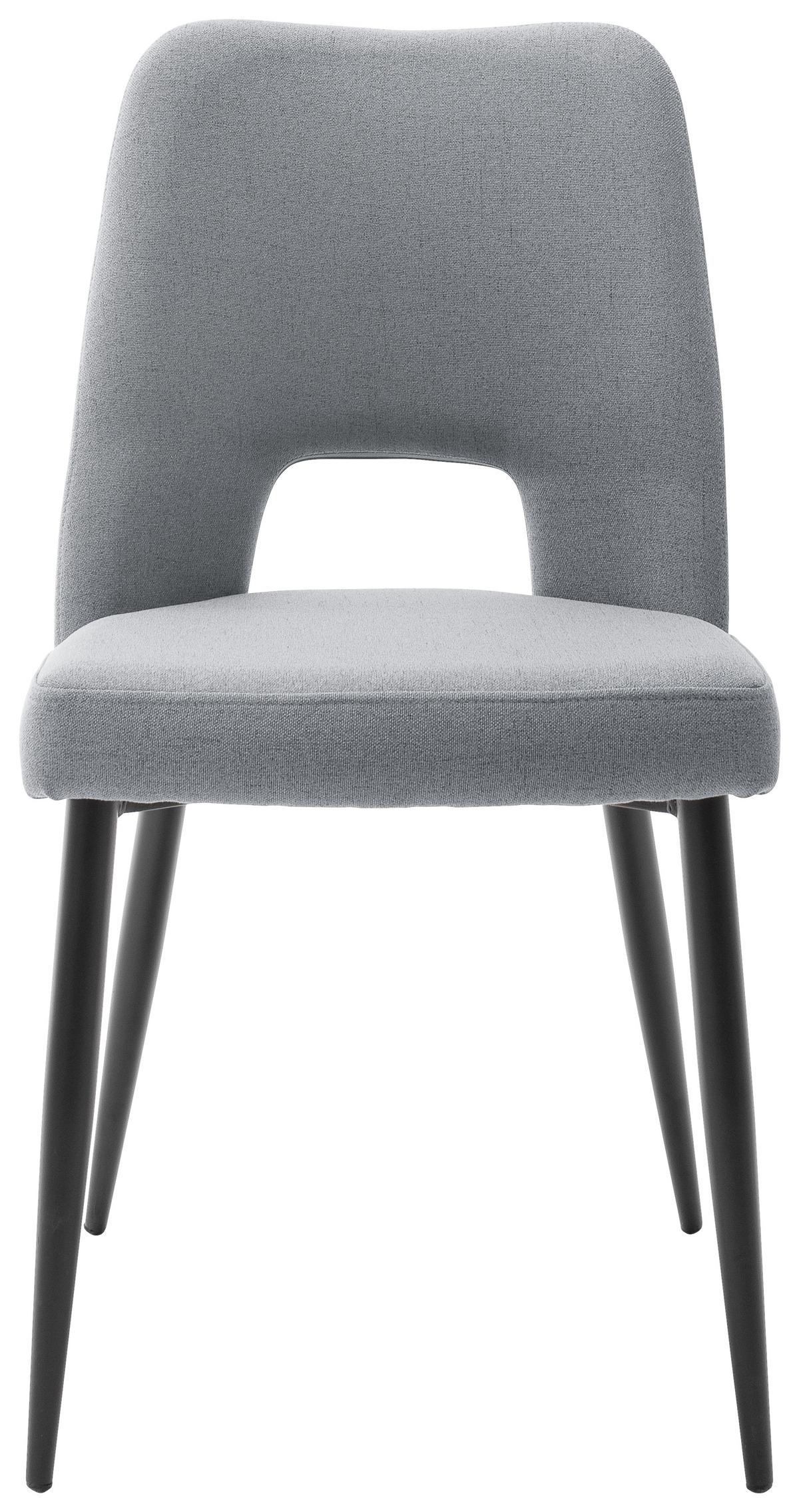 Polsterstuhl Medan Grau - Schwarz/Grau, MODERN, Textil/Metall (45/86/59cm) - MID.YOU