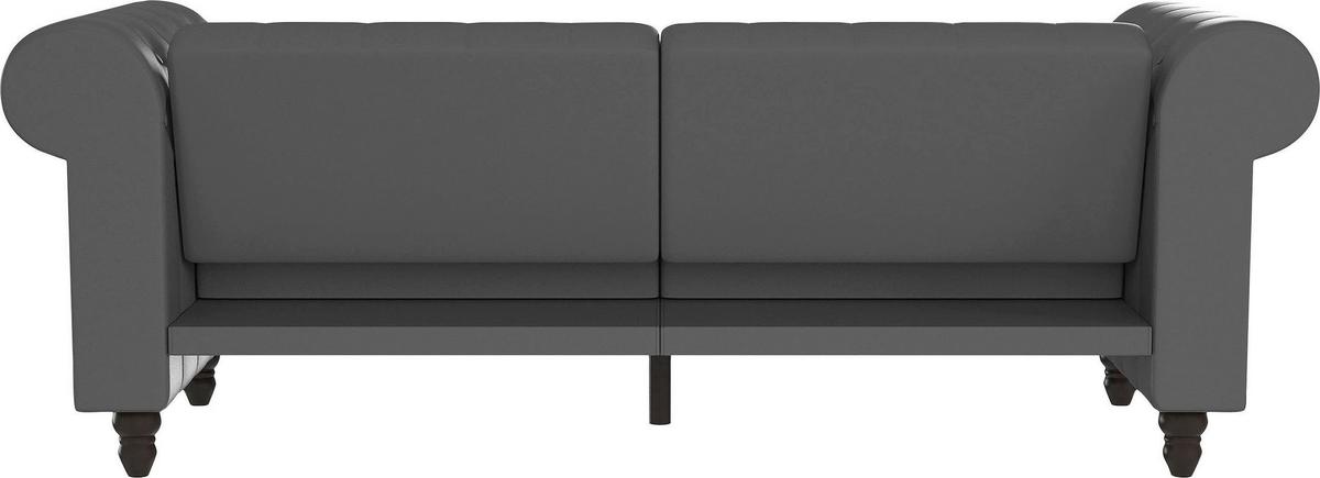 Schlafsofa Firenze Grau, mit Schlaffunktion - Schwarz/Grau, Basics, Textil (236/83cm) - Livetastic