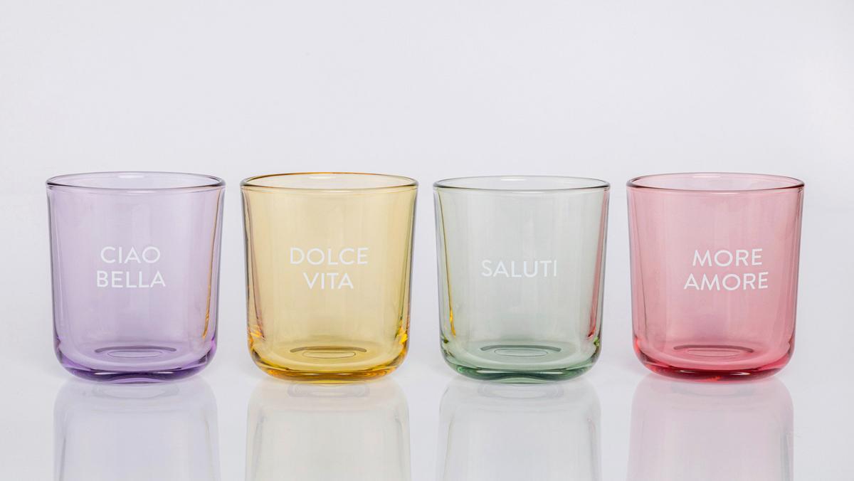 Sklenička CANDY COLORS - šalvějově zelená/světle žlutá, Moderní, sklo (8/8,8cm) - Mömax