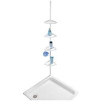 Badezimmerregal Mit 4 Ablageflächen 19,5 Cm Weiß - Weiß, KONVENTIONELL, Metall (19,5/85/26cm) - Wenko