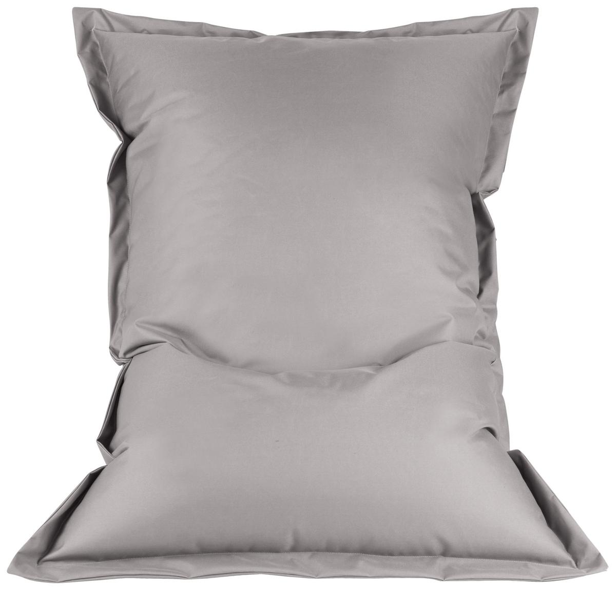 Sitzsack Outdoor XL Grau, 170x130 cm - Weiß/Grau, Basics, Textil (170/130/40cm) - Ondega