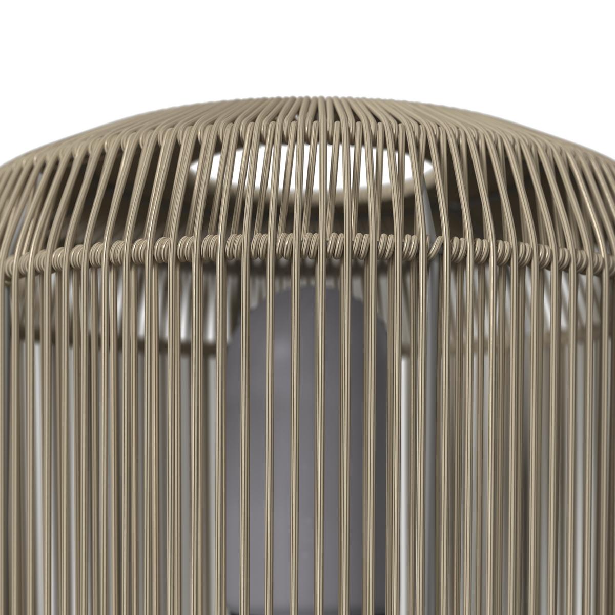 STOJACIA LAMPA IVO - čierna/béžová, Modern, kov/plast (35/158/35cm) - Bessagi Garden