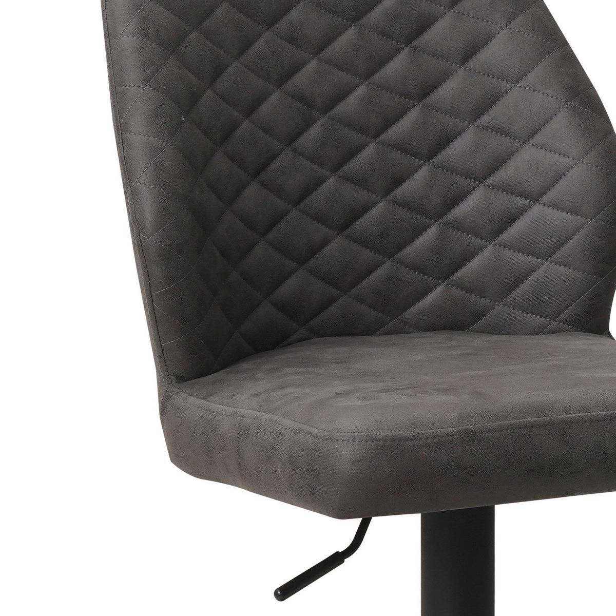 Barhocker-set Grayson - Anthrazit/Schwarz, KONVENTIONELL, Textil/Metall (42/114/52cm) - MID.YOU