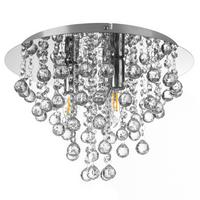 Deckenleuchte 63040306x London - Klar/Chromfarben, Basics, Kunststoff/Metall (38/26cm) - Globo