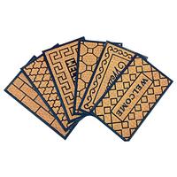 Lábtörlő Kb. 45/75cm - fekete/világosbarna, Basics, műanyag/természetes anyagok (45/75cm) - Best Price