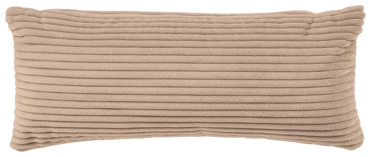 Ecksofa Pearl - Hellbraun/Schwarz, Design, Textil (196/303cm) - Livetastic