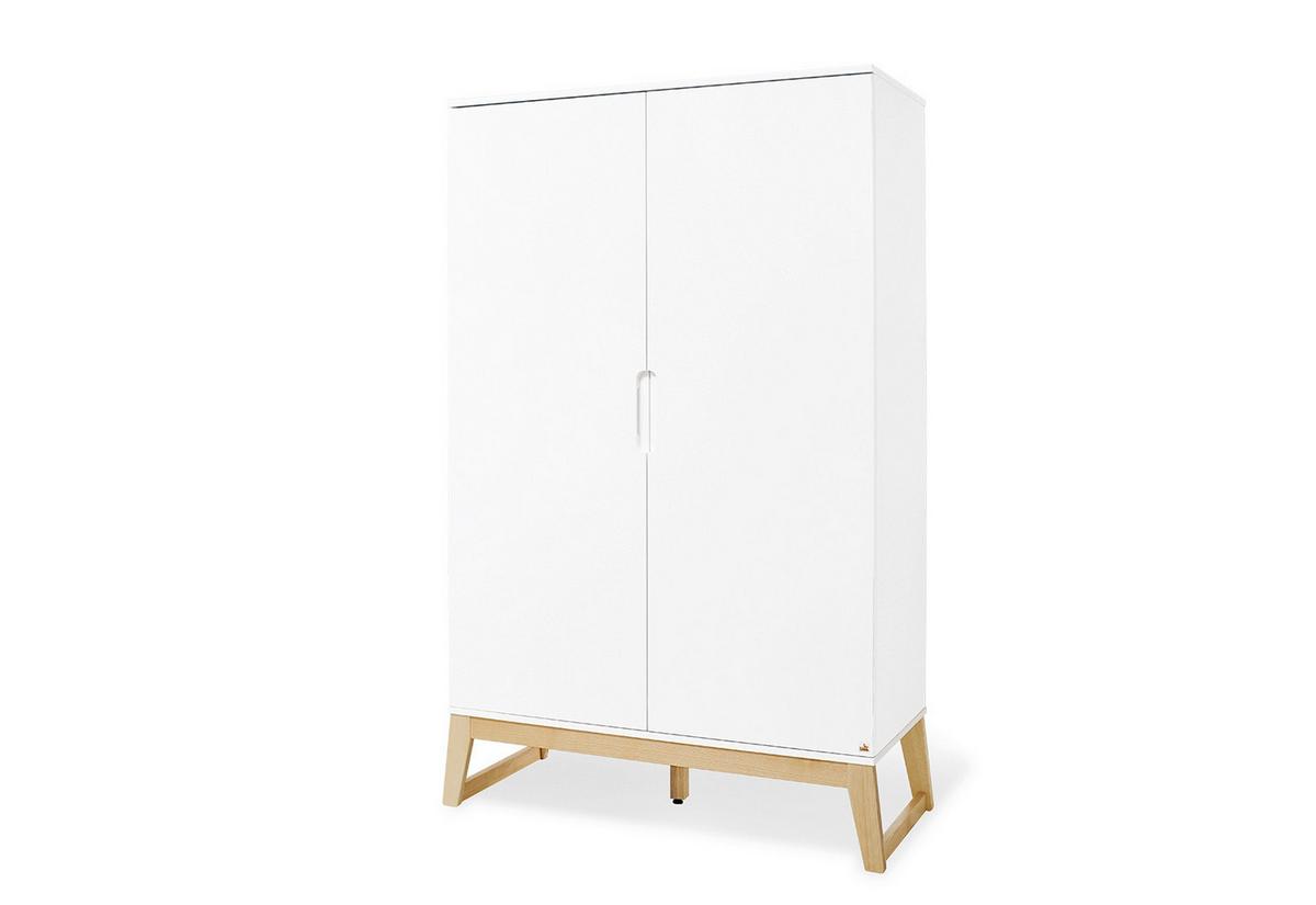 Babykleiderschrank 143466 Bridge - Eschefarben/Weiß, Design, Holz/Holzwerkstoff (120/187/52cm) - Pinolino