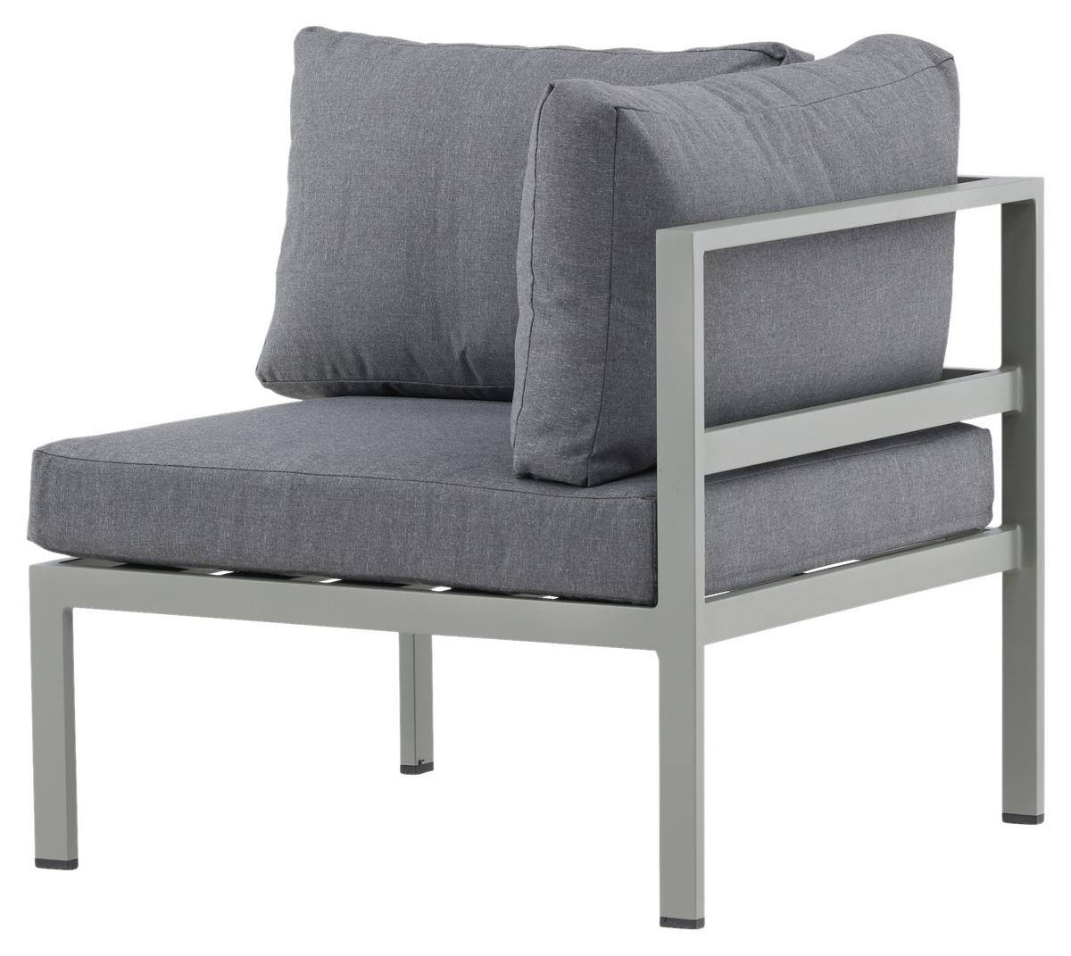 Loungeeckteil Copacabana - Pastellgrün/Grau, KONVENTIONELL, Metall (74/65/74cm) - Gardenson