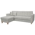 ECKSOFA Bergen - Hellgrau/Naturfarben, Design, Textil (231/160cm) - Luca Bessoni