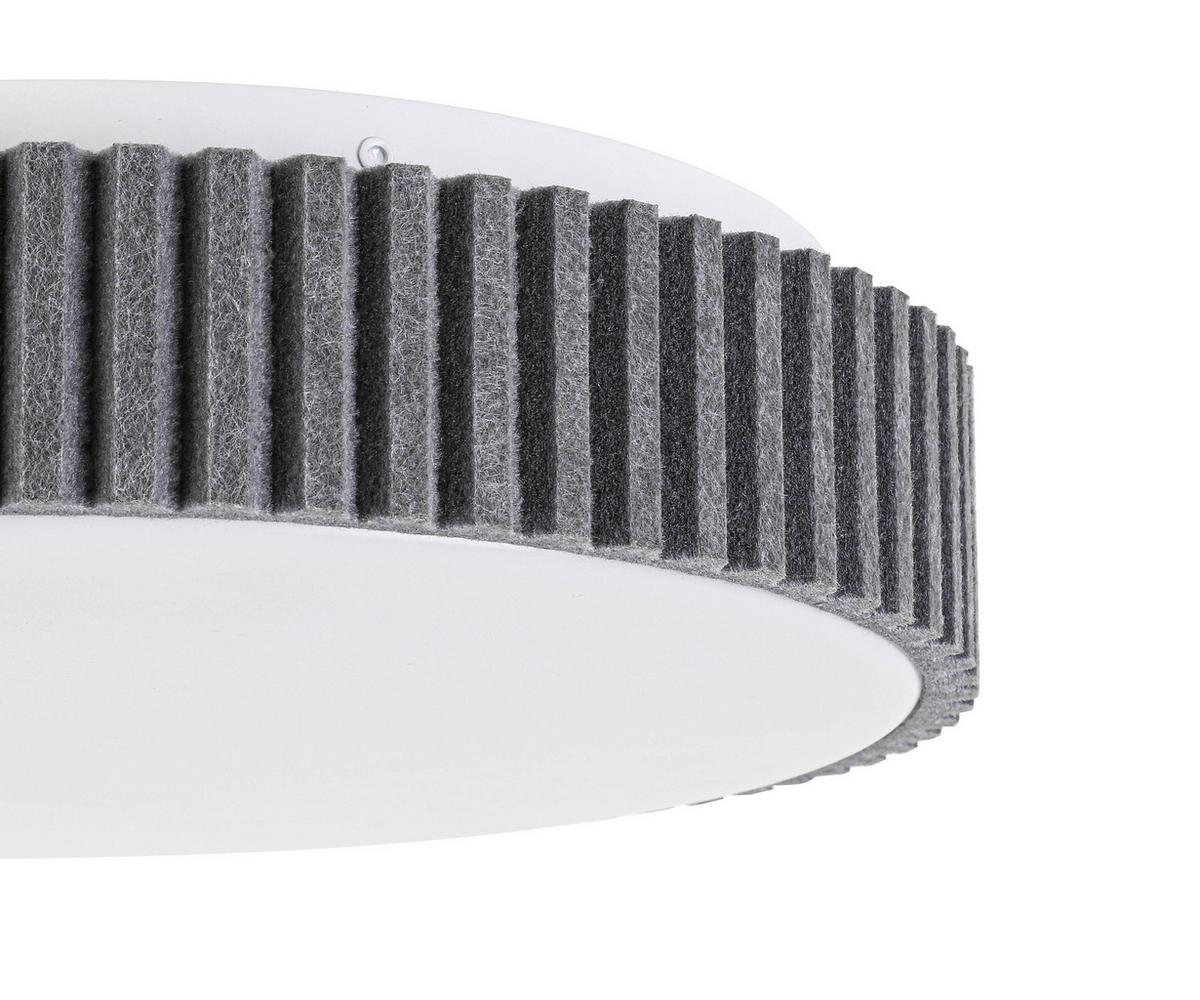 STROPNÍ LED SVÍTIDLO FILZI - šedá/bílá, Moderní, kov/textil (30/8,5cm) - Mömax