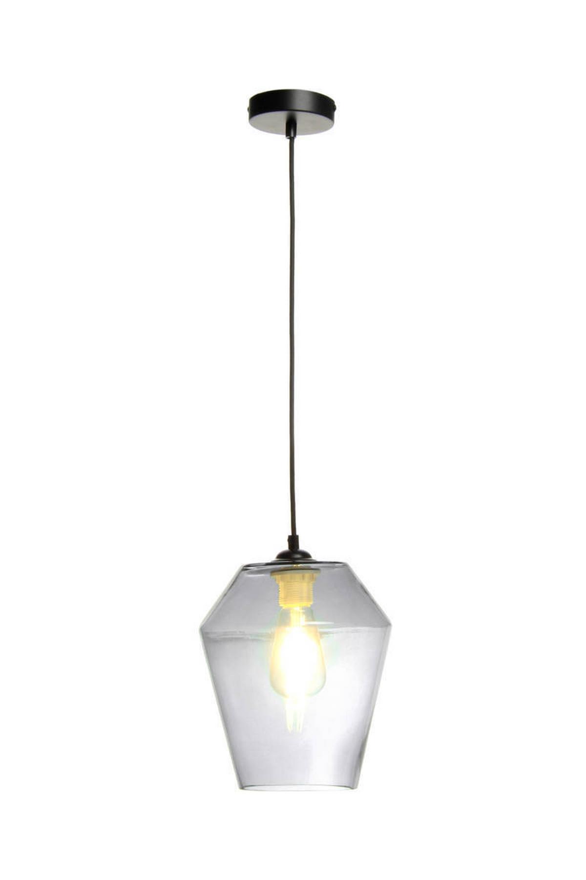Hängeleuchte Planta H: 30 cm 1-Flammig - Grau, Trend, Glas (21/30/21cm) - Kayoom