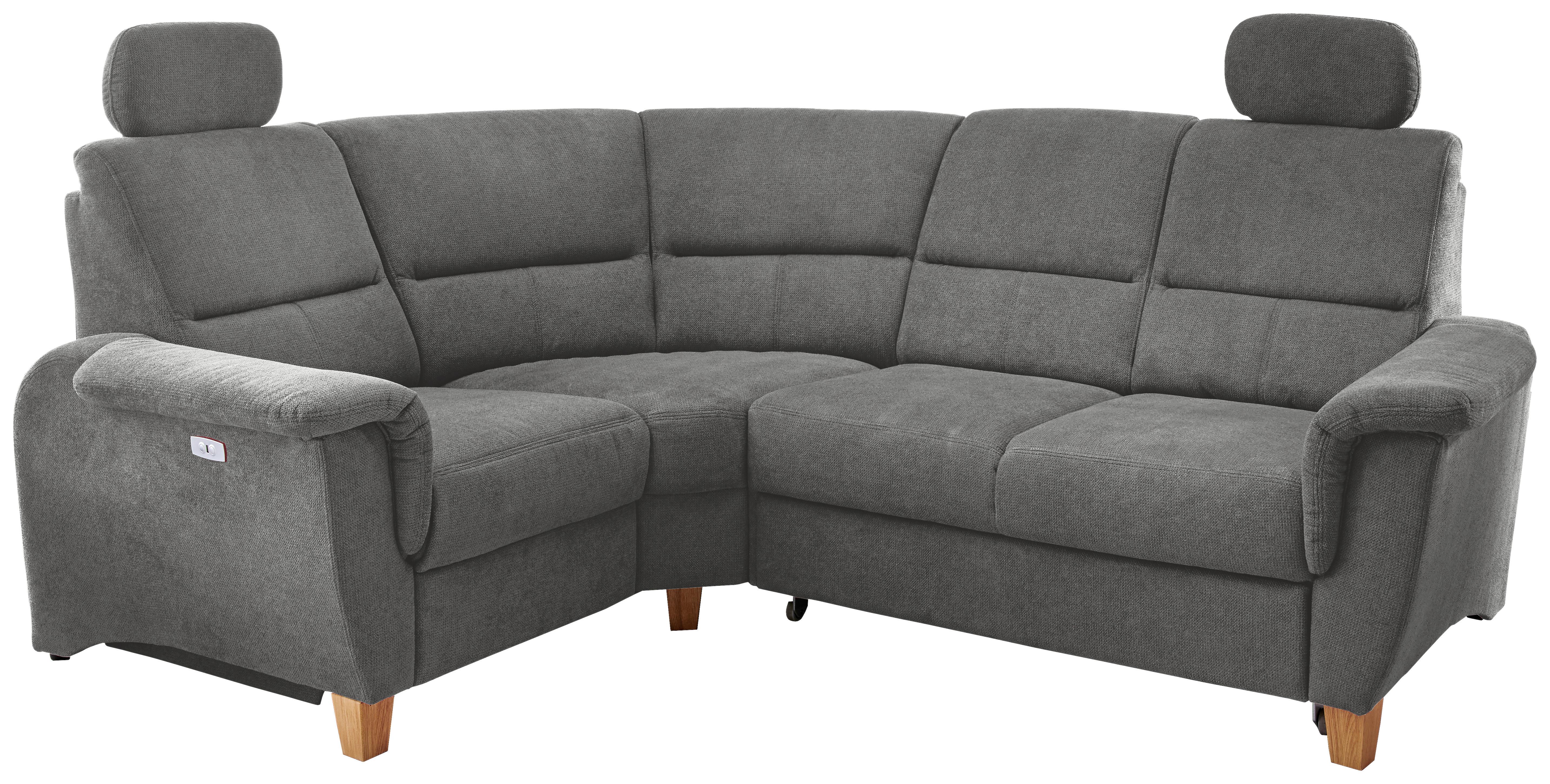 Ecksofa mit Bettkasten Parole Dunkelgrau 186x237 cm - Wildeiche/Dunkelgrau, KONVENTIONELL, Textil (186/237cm) - Livetastic