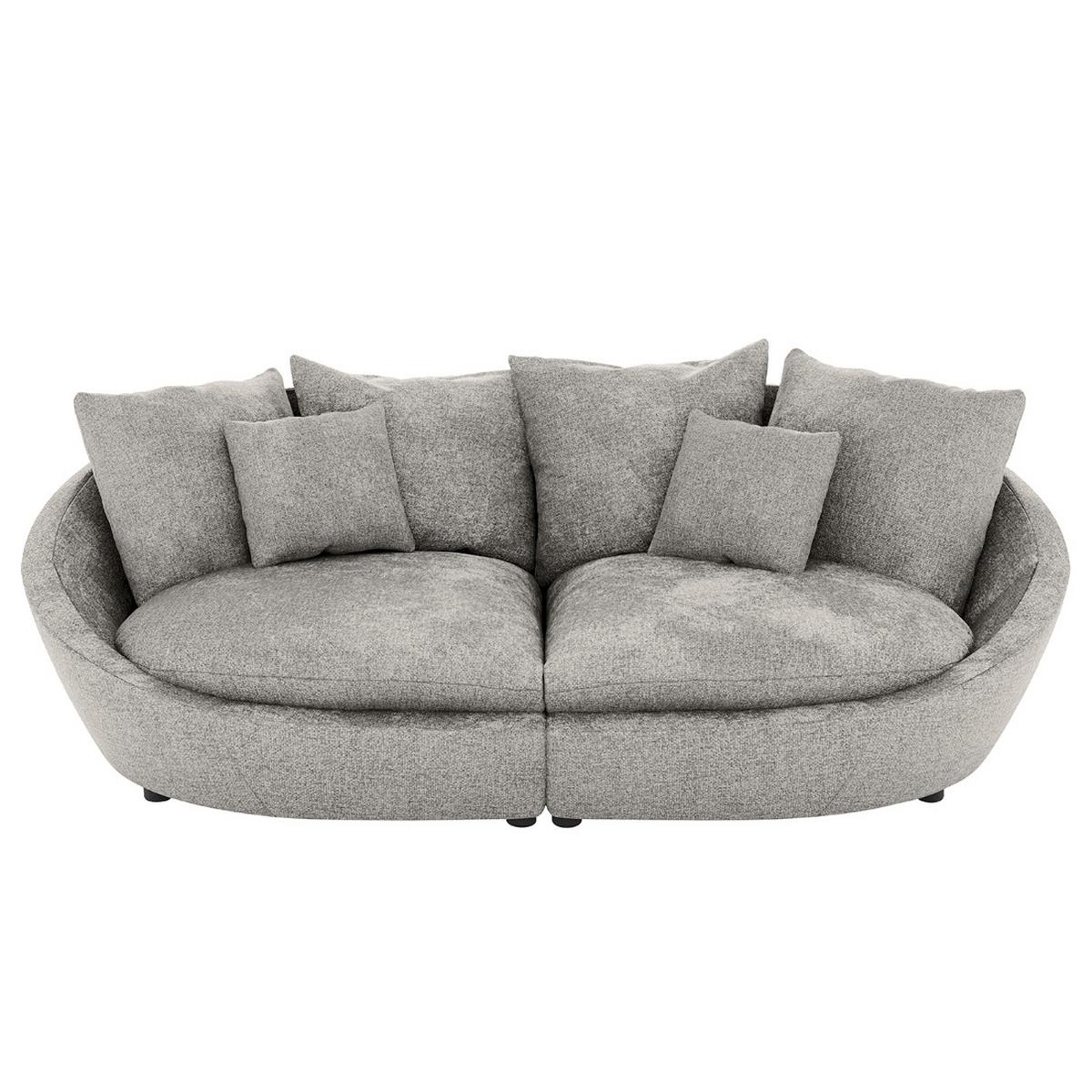Bigsofa Maui, Dunkelgrau B: 280 Cm - Dunkelgrau/Schwarz, MODERN, Textil (280/87/131cm) - Trendmanufaktur