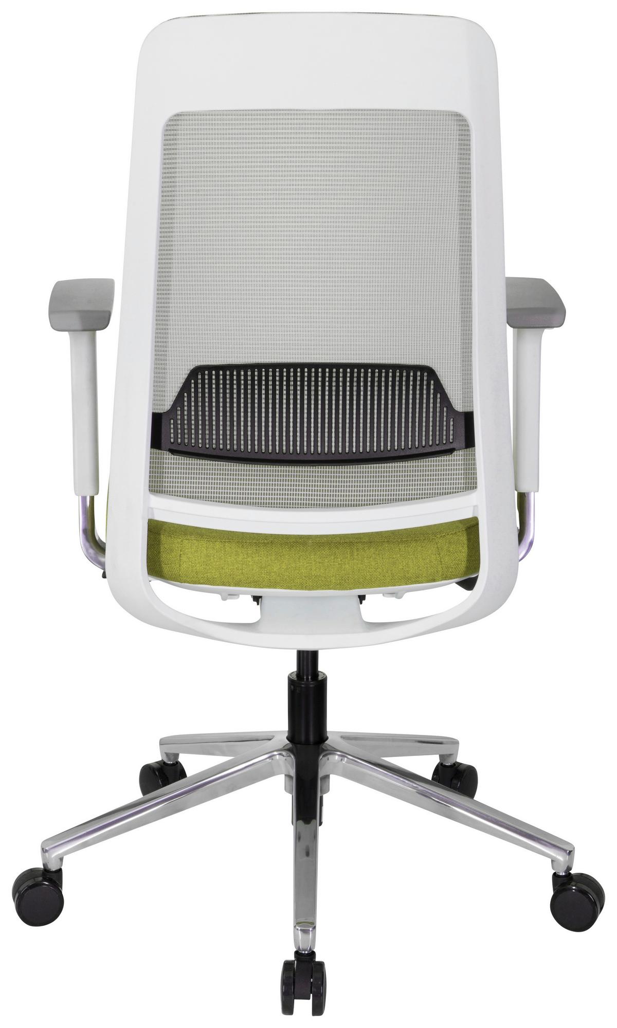 Drehstuhl Chiaro T2 White Grau/grün/weiß - Weiß/Grau, MODERN, Kunststoff/Textil (67/118/63cm) - MID.YOU