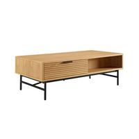 COUCHTISCH Schwarz, Eichefarben L: 120 cm - Eichefarben/Schwarz, Design, Holz/Holzwerkstoff (120cm) - Livetastic