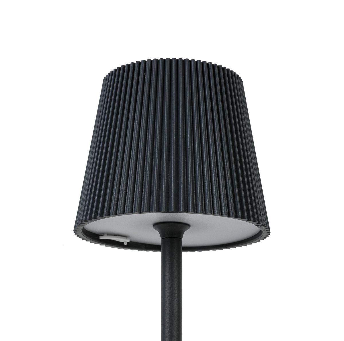 NABÍJATEĽNÁ STOLNÁ LAMPA MAXI - antracitová, Modern, kov/plast (11/22- 36cm) - Mömax